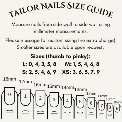 Sanrio Kawaii Junk Charm Nails (white or black) Size Required